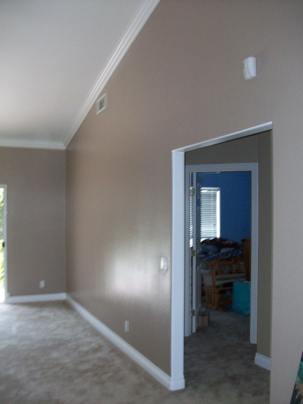 Detail of trim,baseboard, and wall color