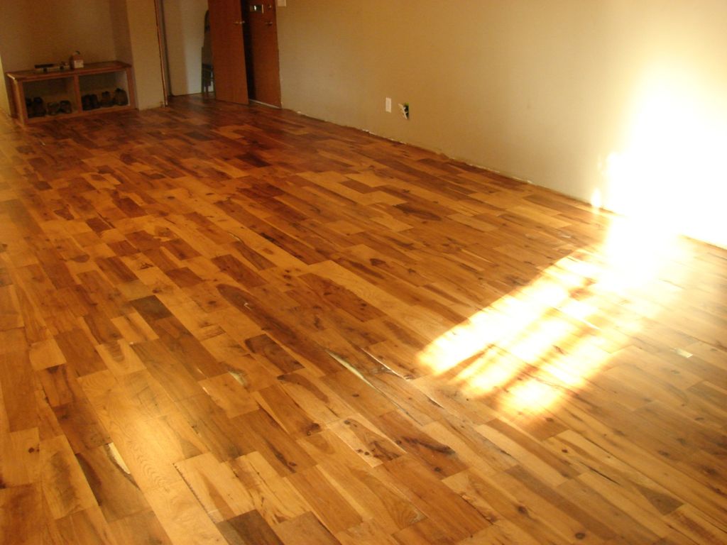 Sand and finish 5" solid hickory finished with a c