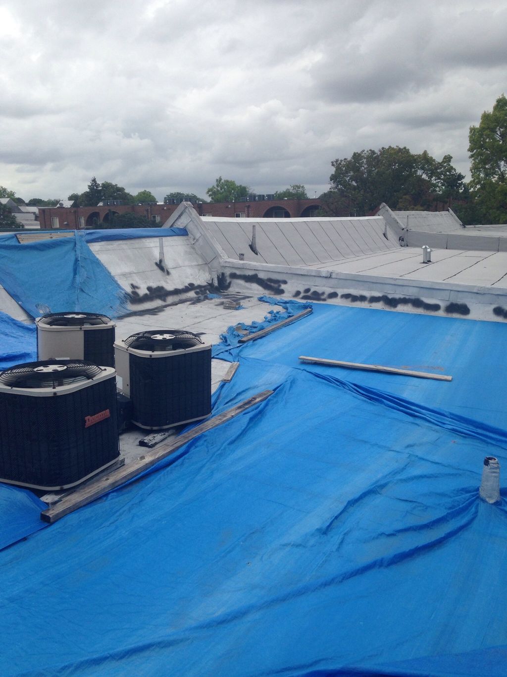 old roof was leaking in a few different areas