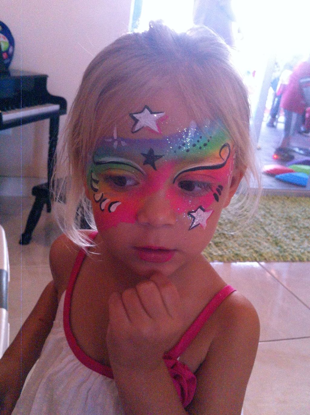 I want a stars and swirls in a rainbow and ... 