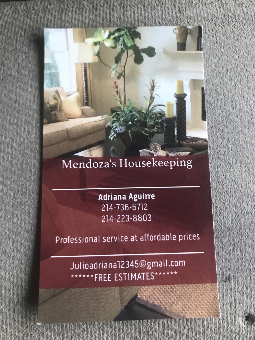 Mendoza's Housekeeping