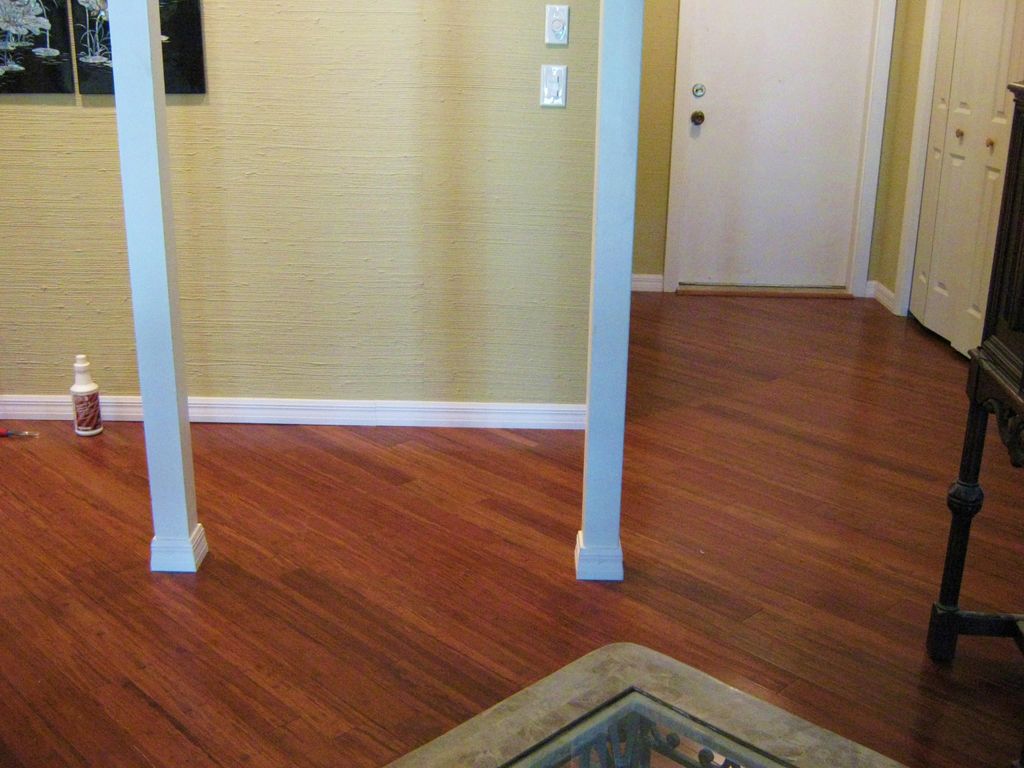 Carbonized Bamboo on 45 degree Angle in Dining Roo