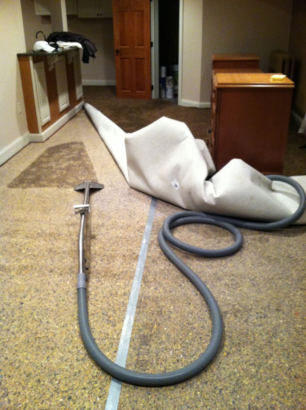 Water damage restoration, on site drying, carpet r