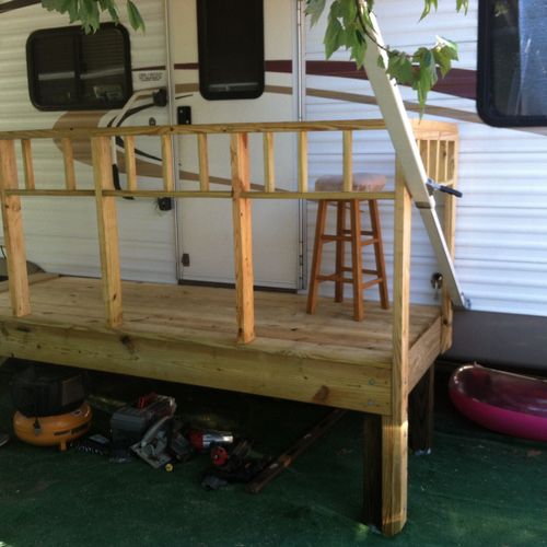 This is a deck I built on someone's camper