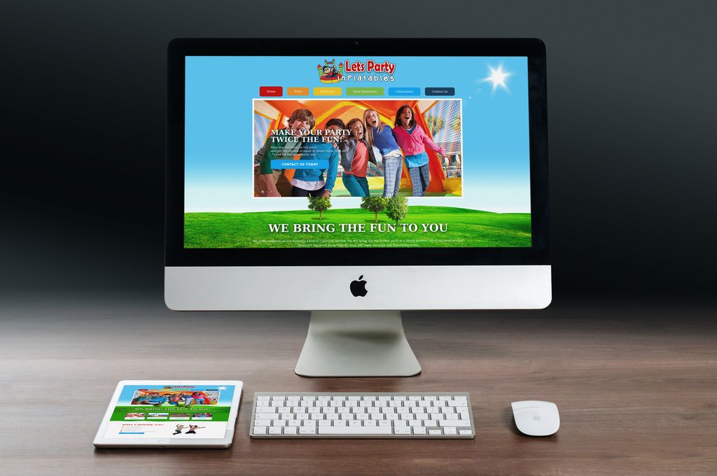Lets Party Inflatables - logo & website design