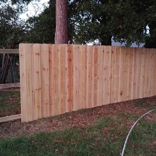 New fence being built 