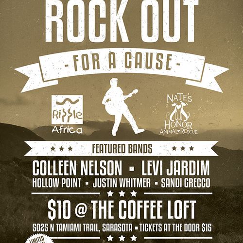 Rock Out for a Cause flyer 2014