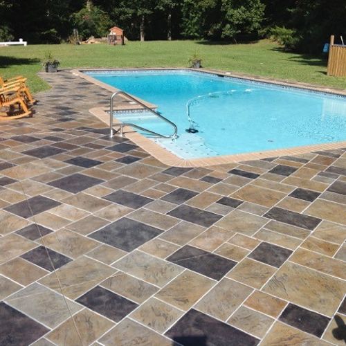 Pool Stamped Concrete