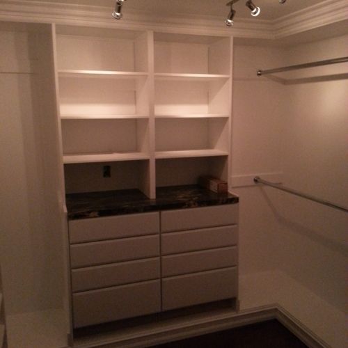 Custom Closets made to accommodate your needs and 