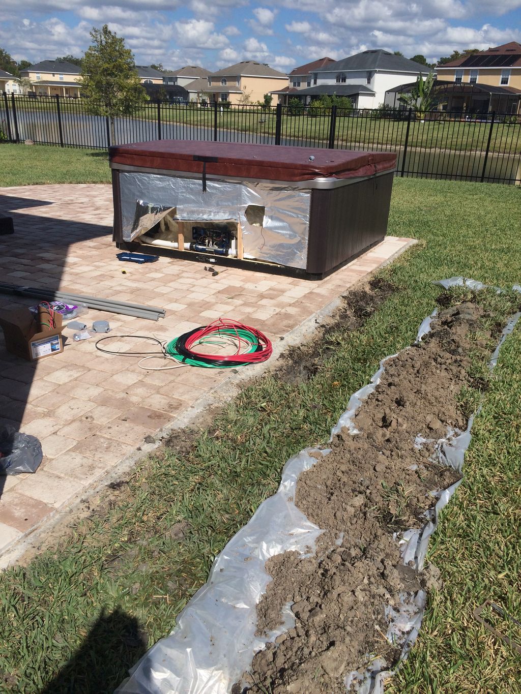Hot tub install