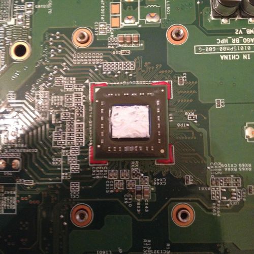 CPU with new thermal compound.
