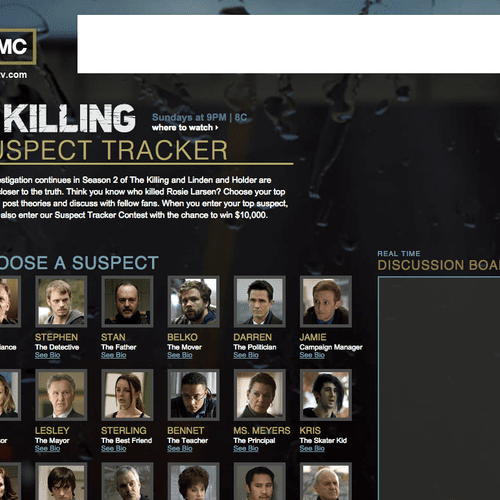 AMC's The Killing Suspect Tracker
