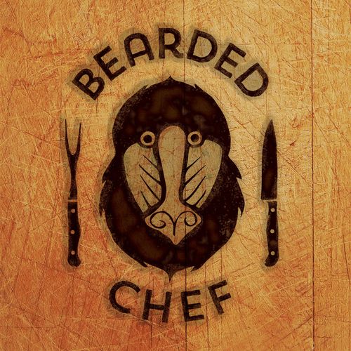 Logo for a chef with a beard! This quirky logo giv