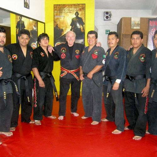 Kajukenbo Black belts in Mexico city with Senior G