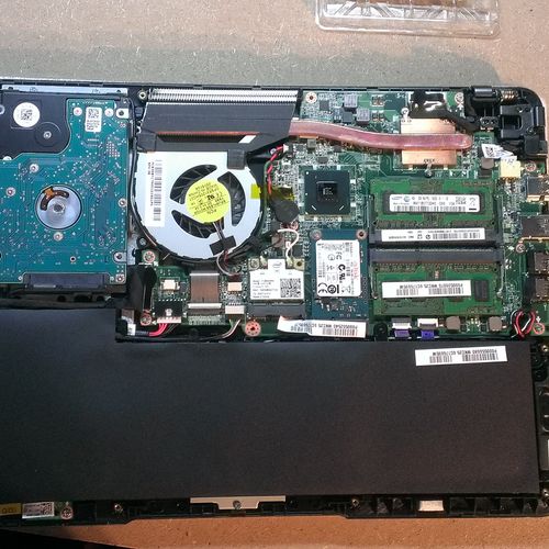 Ram upgrade in a Toshiba Ultrabook.