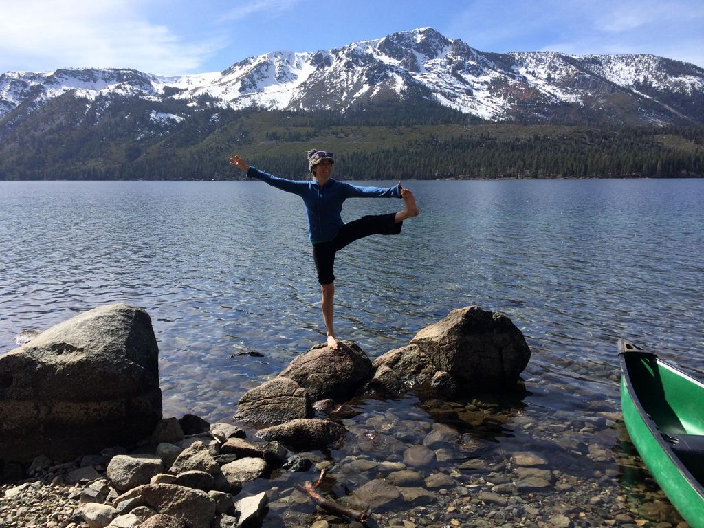 Practicing yoga out and about in Nature.  We can w