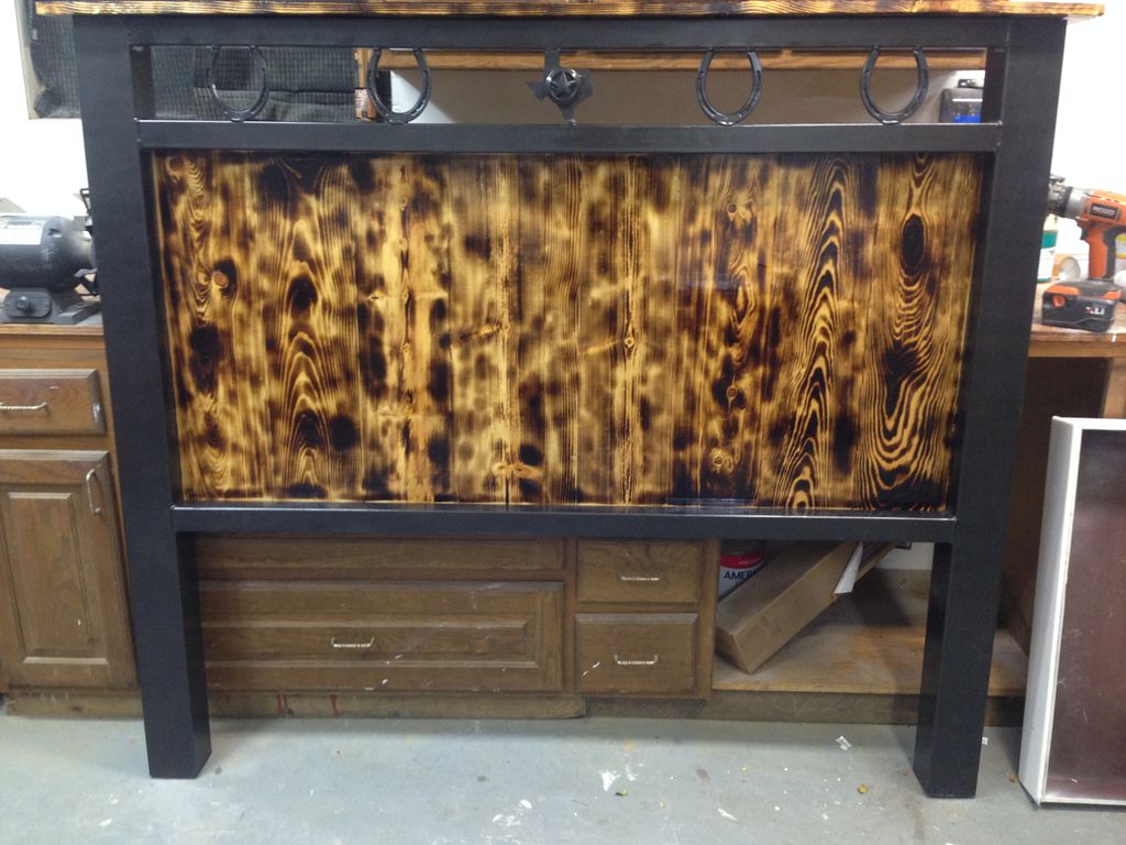 queen size bed western headboard