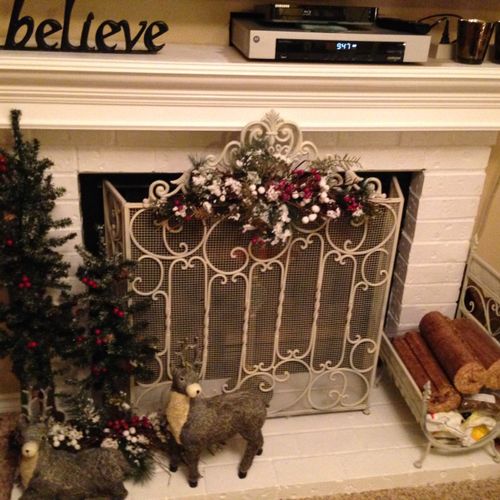 I created this mantel top to allow for more utilit