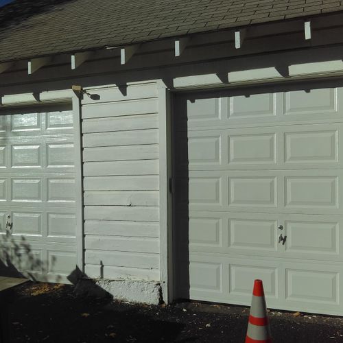 garage doors we did and restored garage 