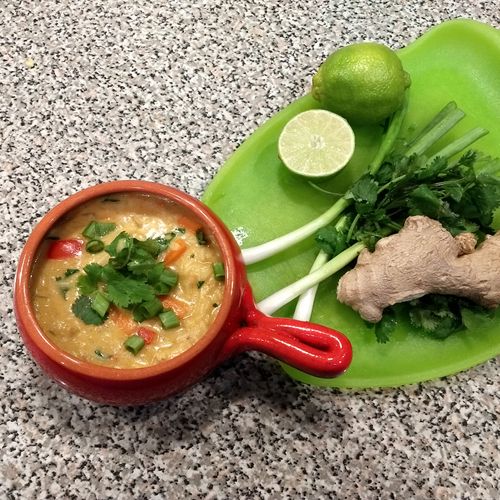 Thai coconut curry chicken soup