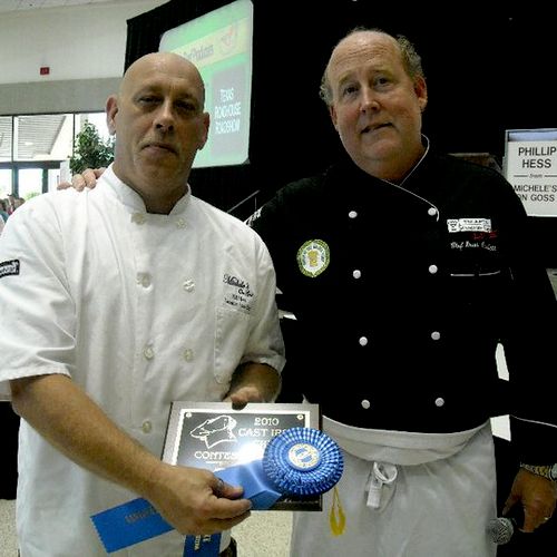 With Chef Dean Corbett who presented the award.