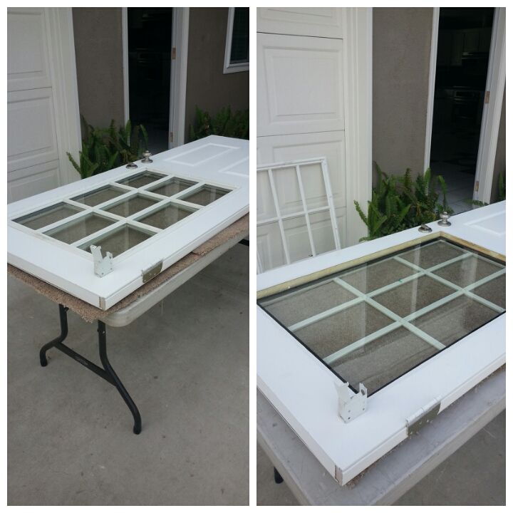 entry door glass replaced with safety glass.