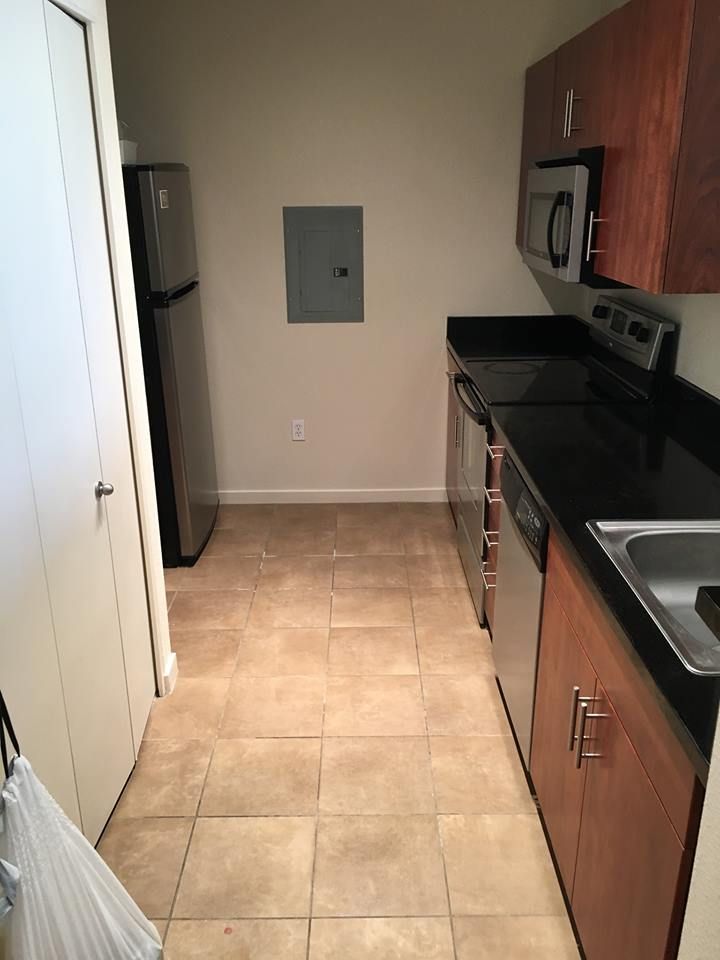 The after results of a kitchen cleaned correctly f