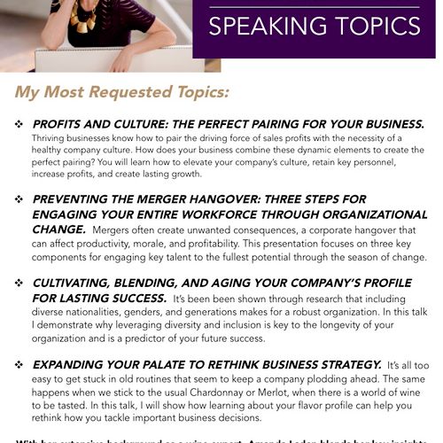 Most Requested Speaking Topics