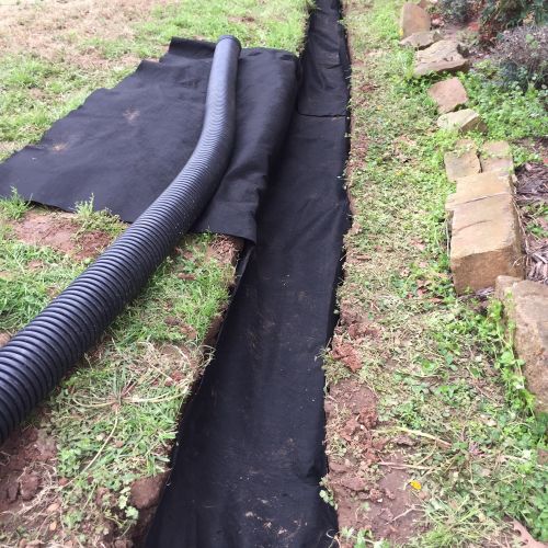 This is a French drain project. 