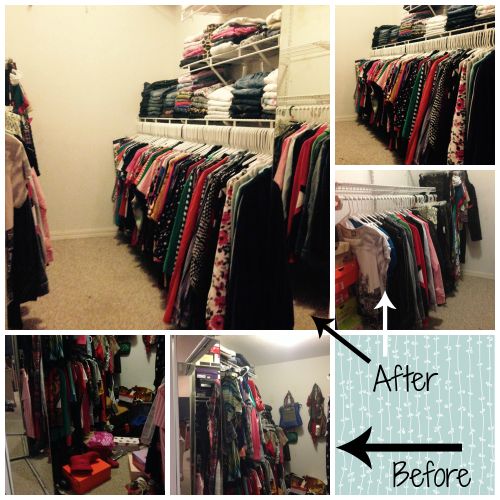 A major closet makeover. We decluttered and got th
