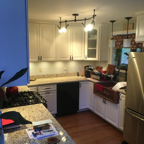 Kitchen renovaton (after), 2016.  Photo 3 of 3.