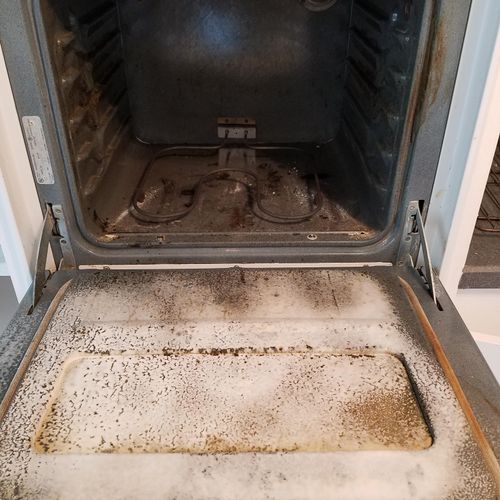 oven before cleaning