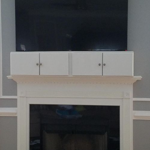 TV install over the fire place