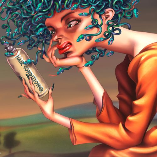 Medusa's Dilema - I painted this with Corel Painte