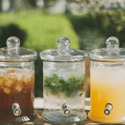 Non-Alcoholic options for an outdoor event.
