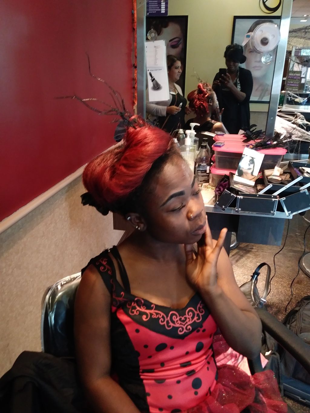 I did her hair for a competition.  We wanted the o