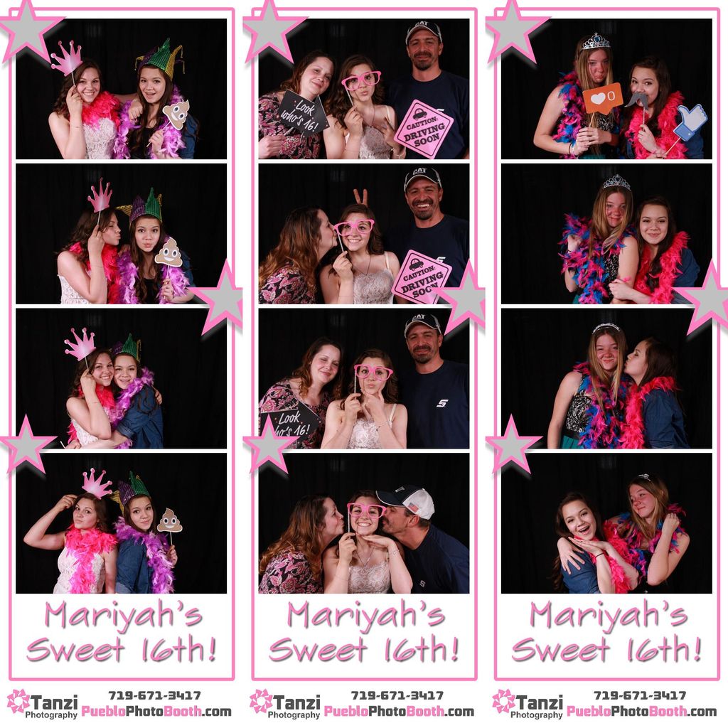 Sweet 16 birthday party custom template.