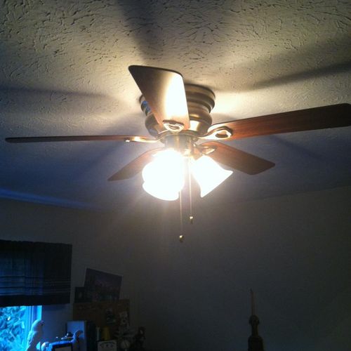 ceiling fan installation repair to ceiling texture