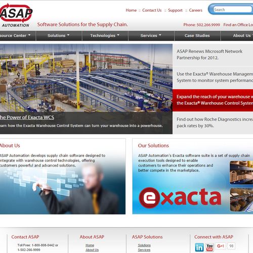 Website design and development for ASAP Automation