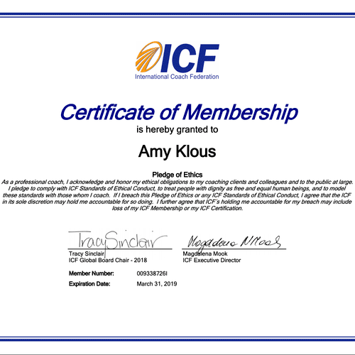 Member of International Coaching Federation