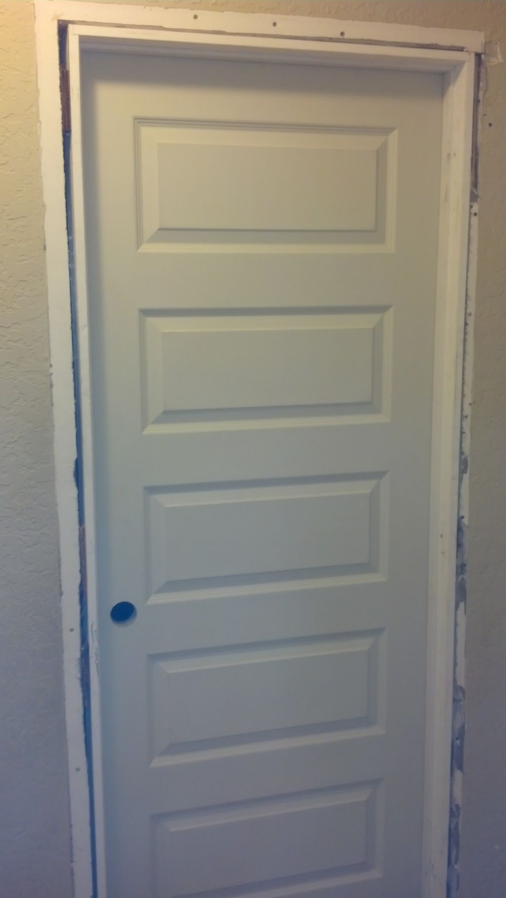 Interior doors hung and shimmed for perfect fit an