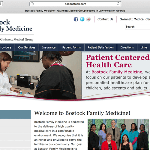 Family practice website for Bostock Family Medicin