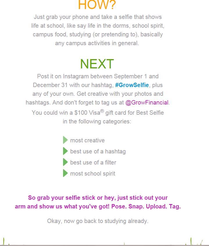 Wrote landing page copy for Grow Financial's Insta