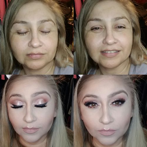 Before and After Birthday Glam