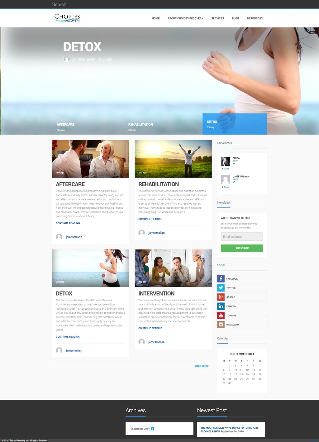 Choices Recovery services for drug and alcohol reh
