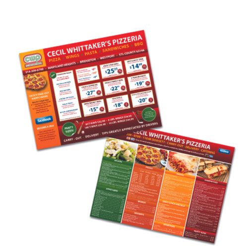 An ad we designed for Cecil Whittakers pizza.