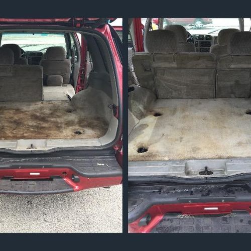 Bad Stains in the back of a car lifting up!