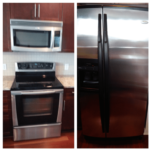 Cleanup of stainless steel appliances