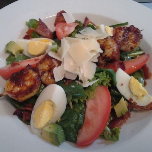 BLT Salad with Harassa Shrimp