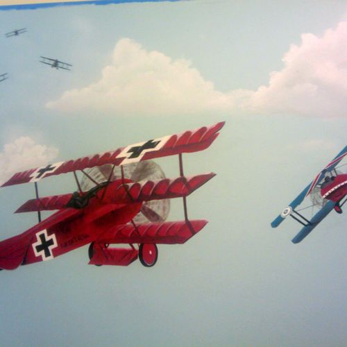 Red Baron mural.